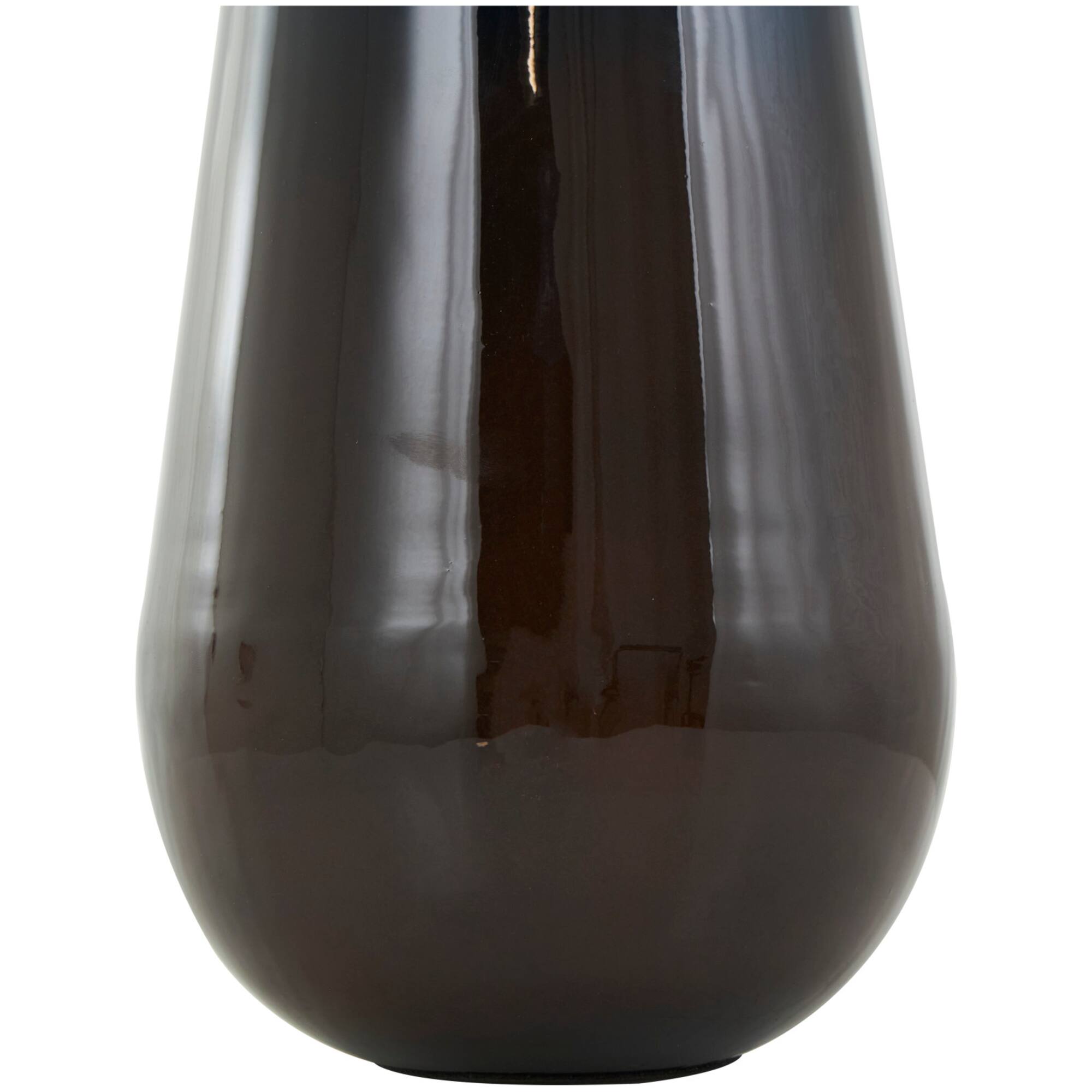 16" Blue Metal Ombre Vase with Brown Accents